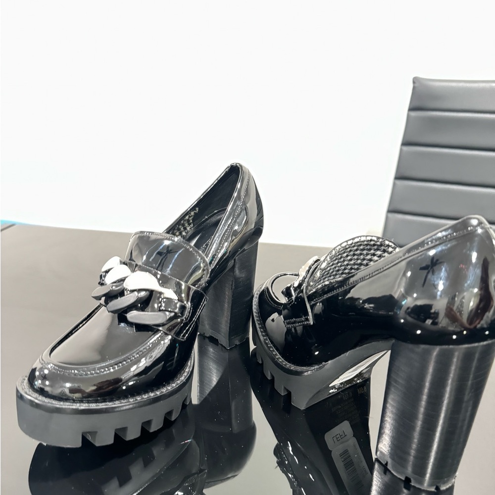 ANTONIO MELANI Black Heels with Chunky Platform